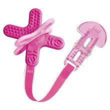 MAM Bite & Relax Teether | Suitable from 4+ Months | Teething Toy with Clip | Provides Soothing Relief for Painful Gums | Easy for Baby to Hold | Pin