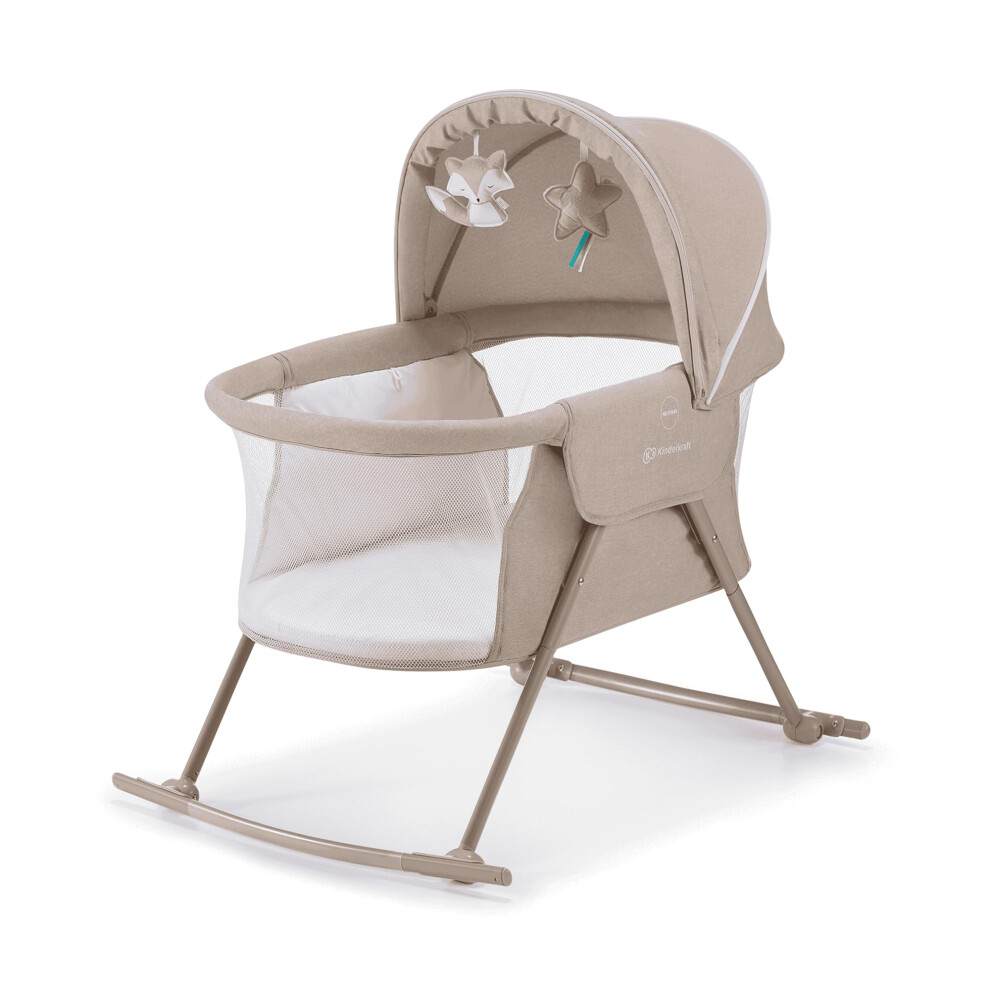 Lovi Baby Crib 3 In 1, Cradle, Travel Cot, Rocker, Easy Folding And Unfolding, Adjustable Canopy, With Accessories, Mattress Cover, Inclu Kinderkraft