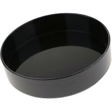 (Black 33cm) Tenlacum Round Container Flower Bonsai Pot Vase Suiban Ikebana Plastic (black 23cm)