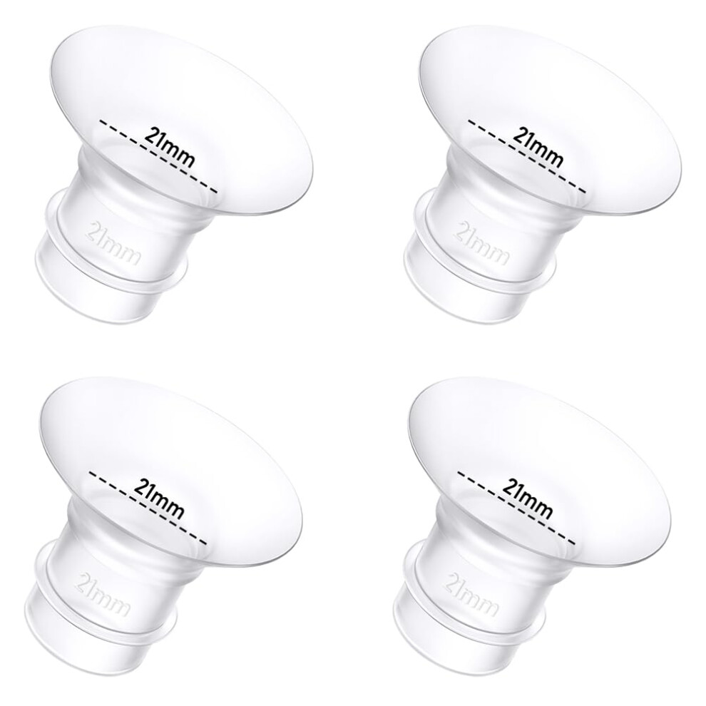 4Pcs Breast Pump Flange Insert 21Mm Compatible With Momcozy/Spectra/Medela/Eufy/Elvie/Lansinoh/Paruu P10 Breast Pump, Fit For Momcozy M5/M9/M6/V2 Pro Bdicove