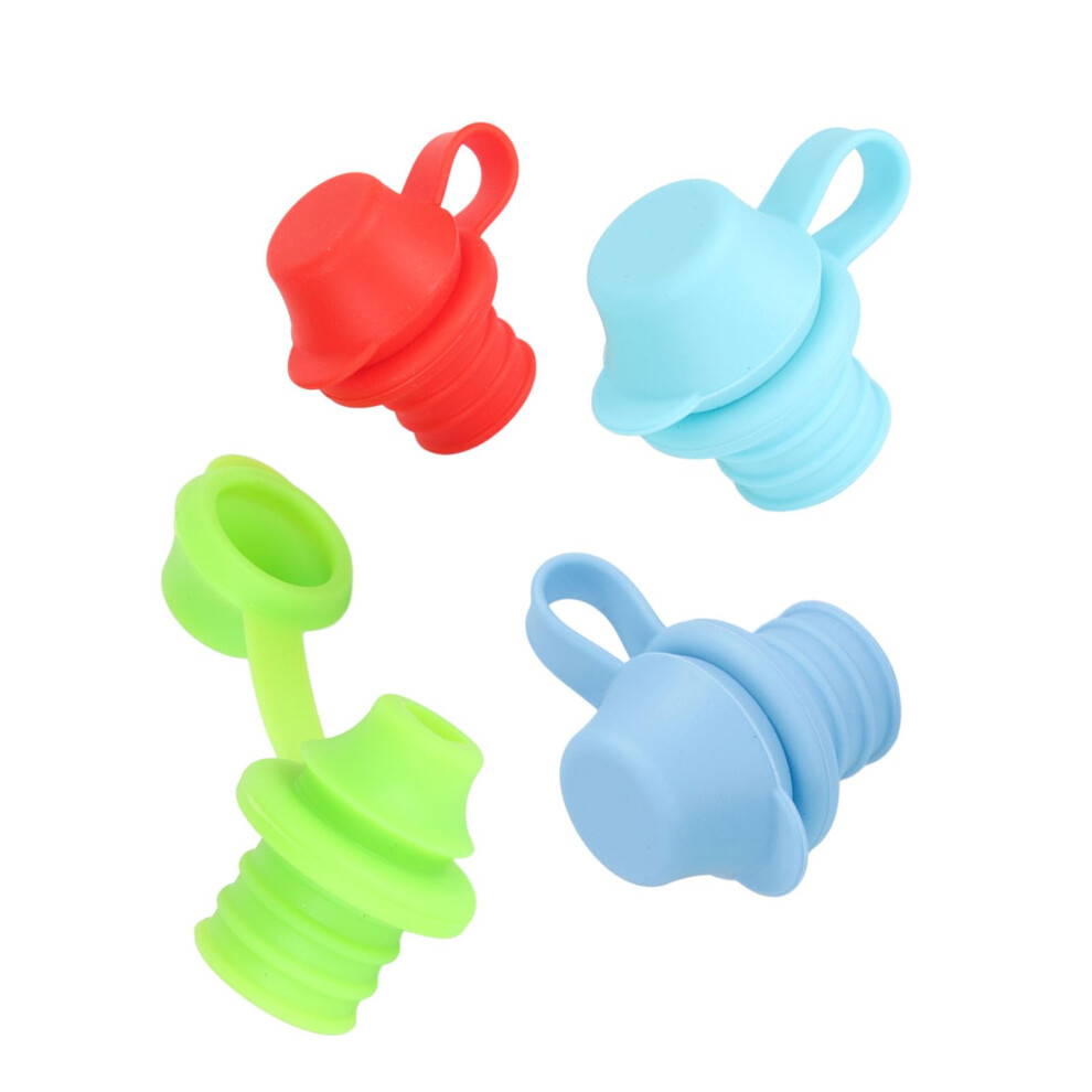 Bonkzebu 4Pcs Sipping Spout Bottle Top, Spout Silicone Bottle Top Sippy For Kids Children, Toppers For Toddlers, Water Adapter Toddler