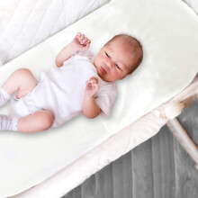 MANE Organic Cotton and SATIN MOSES BASKET Fitted Sheet by TIM & TAM Helps Protect Delicate HAIR & SKIN. For BALDING, KNOTTY DRY HAIR and ECZEMA (Whi