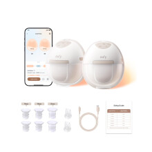 eufy Breast Pump E20, Heated Wearable Electric Breast Pump, 3 Temperature Levels, Hands-Free, App-Controlled Optimized Rhythm, Hospital-Grade Suction