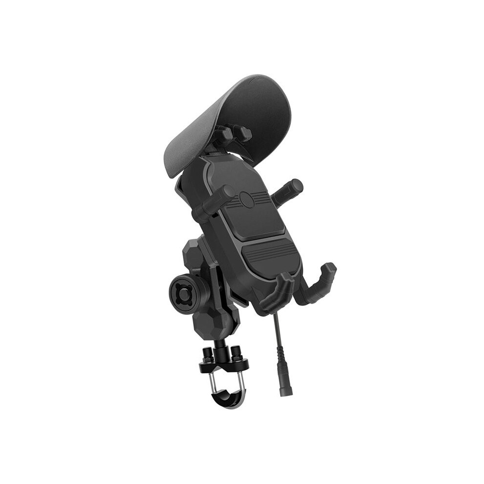 Photos - Other for Mobile Motorcycle Handlebar Phone Mount with 15W Wireless Charger & Vibration Dampener, Anti-Theft, Adjustable Phone Holder