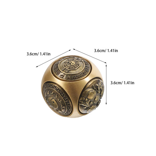 2Pcs Elegant Brass Baoding Balls Chinese Stress Balls for Hand Therapy 1