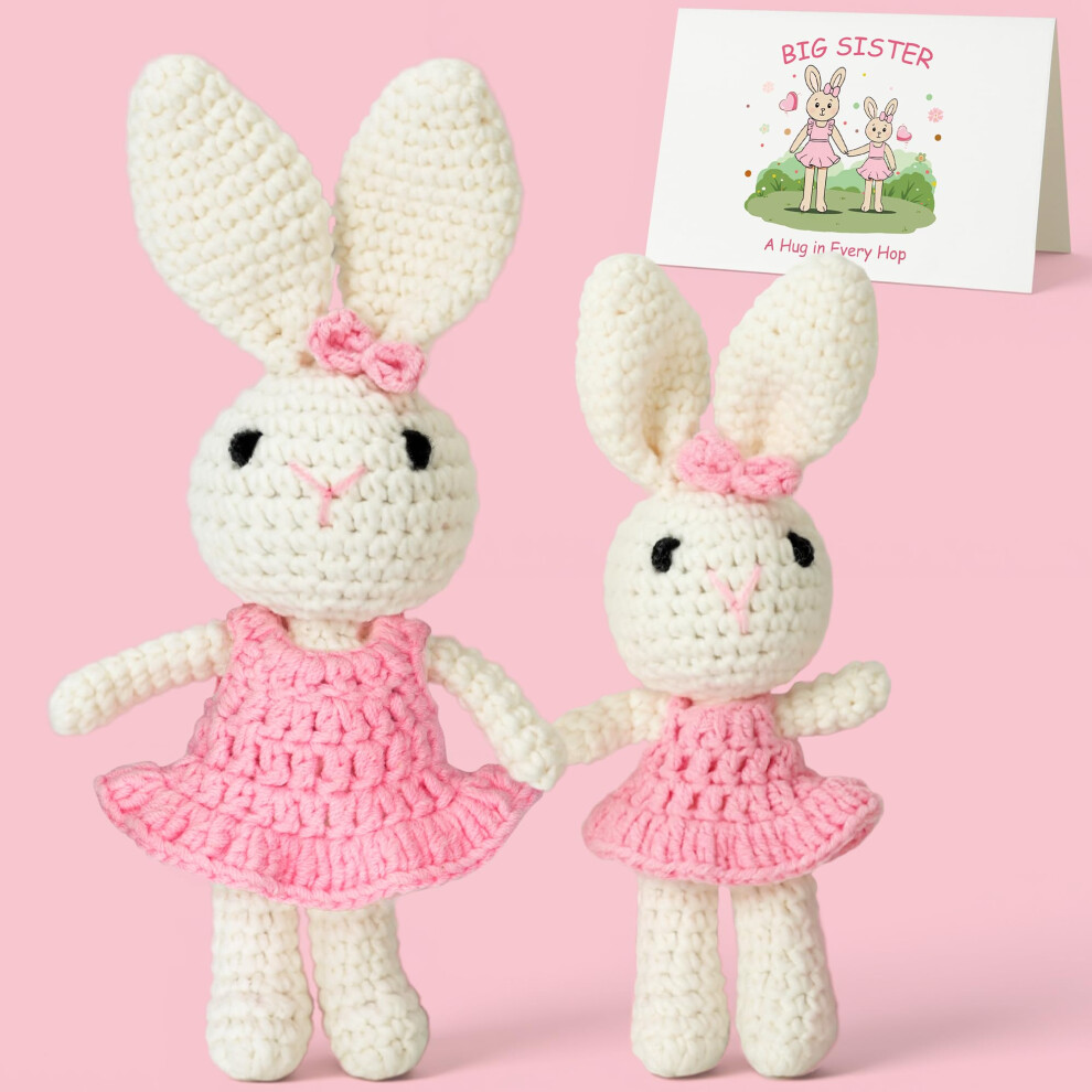 Big Sister Crochet Gifts For Girls, Big Sister Little Sister Doll Gift Set To Celebrate Little Girls Promoted To Sister, Gifts For Older Si Festivora