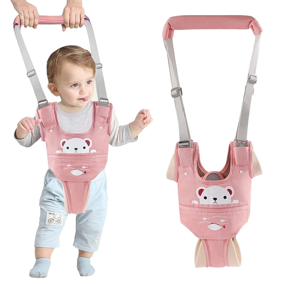 Baby Walking Harness, Baby Walker Assistant Belt Handheld Breathable Kids Walker Helper Help Baby Walk With Detachable Crotch For 9-24 Month Iulonee