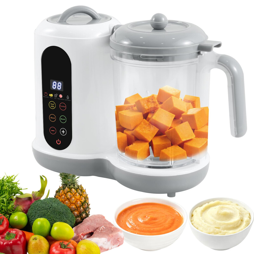 Baby Food Maker One Step Multifunctional Food Blender And Steamer, Baby Food Processor Puree Maker With Preset Modes 4 Menu, Auto Cooking And Grindin Cupeohome