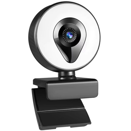 Live Stream Web Camera Full HD 1080P LED Fill Light 30FPS Webcam with Mics Autofocus USB Computer PC Camera
