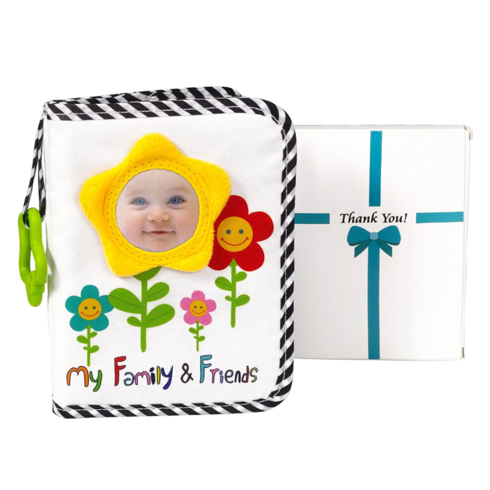Baby Photo Album, Memory Book Holds 18Pcs 4X6" Pictures, Soft Photo Cloth Book With Sunflower Baby-Safe Mirror, Gift For Baby Shower Newborn T Boczif