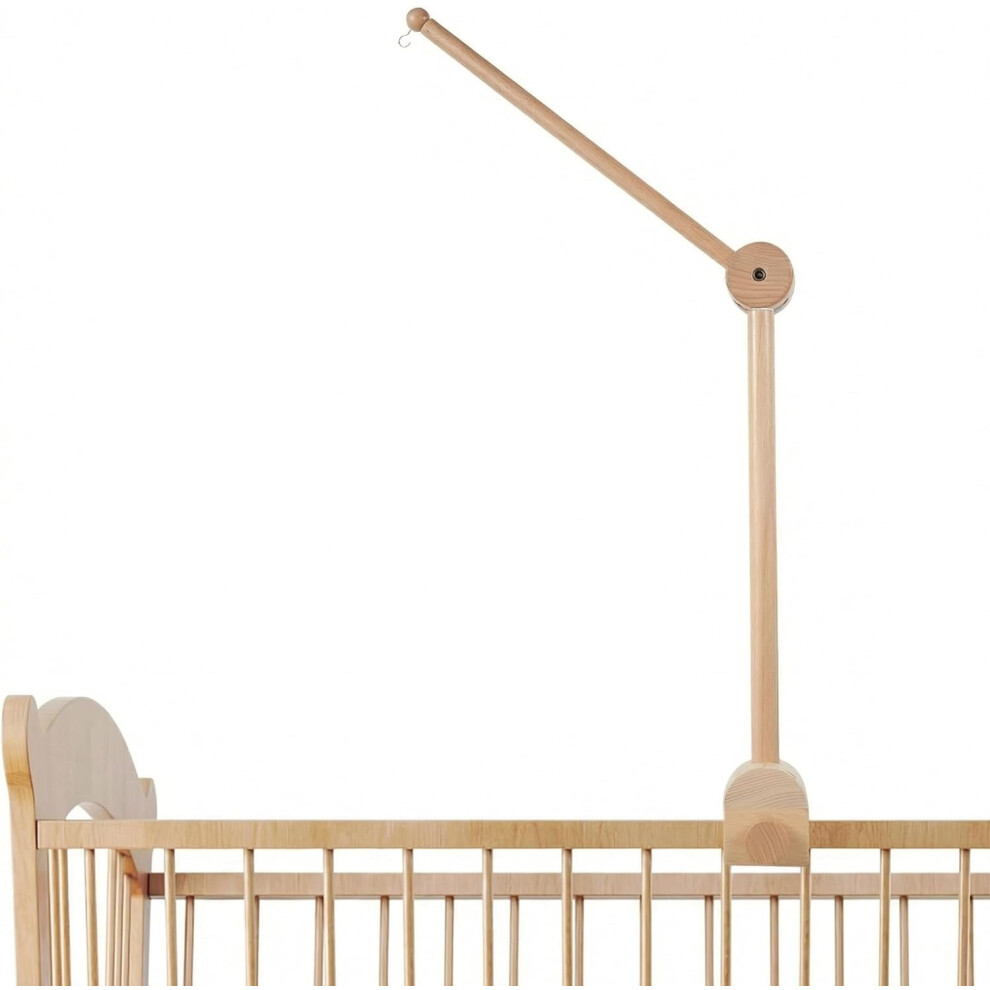 Baby Cot Mobile Arm, Wooden Crib Mobile Holder With Adjustable Height And Angle, Natural Baby Mobile Hanger Stand Bracket For Bed Bell, Wind Chimes, Anihet