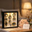 (White, -) Mini Museum Shadow Box Frame, DIY Display Case with Mini Frames & Figurines, LED String Lights 7