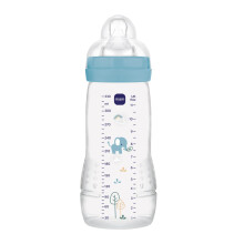 MAM Easy Active 6+ Months Ocean Colour (330 ml) - With Silicone Teat Ultra-Fast X Speed Flow - Baby with Airtight Seal