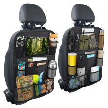 Kardne 2Pcs Kids Car Back Seat Organiser, Anti-Kick Protectors,