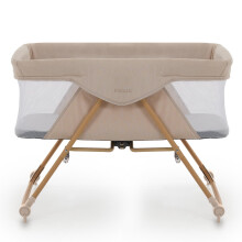 Puggle Sleepy XL Folding Bedside Rocking Crib with Carry Bag - Cashmere