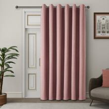 (Blush Pink) 66x84 Inch Single Panel Curtain| 100% Linen Blackout Summer Curtains Light Blocking & Machine Washable Drapes