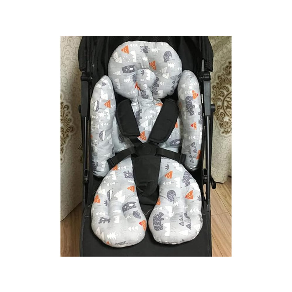 Baby Stroller Cushion Seat Liner Cotton Pushchair Seat Pads Universal Pram Insert Pad Warm Pushchair Seat Covers For Pram Buggy Baby Carriage Washabl Qchomee