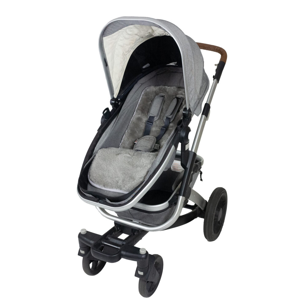 Merino Pram Liner – 100% Natural New Zealand Sheepskin With Cotton Backing, Universal Fit, Breathable, Temperature Regulating & Naturally Sheepskins