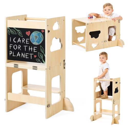 KYWAI Premium Toddler Kids Tower Foldable – Toddler Kitchen Stool