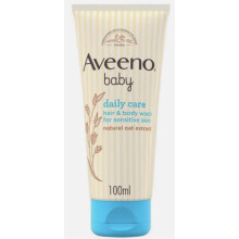Aveeno Baby Hair & Body Wash Daily Care 100ml – Gentle Cleanser for Newborn & Sensitive Skin – Soap Free, Tear Free & Oat Extract Formula