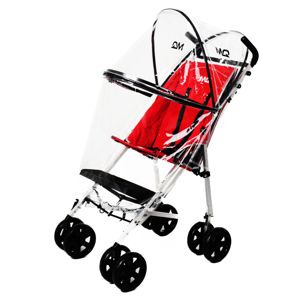 Mobiquip Xl Official Stroller Rain Cover - Heavy Duty Clear Waterproof Pushchair Rain Cover With Zip Access - Essential Pram Accessories For