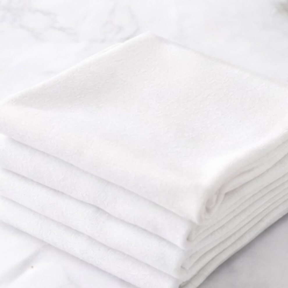 Muslin Cloths, Facial Cleansing And Makeup Removal, 5 Pack White