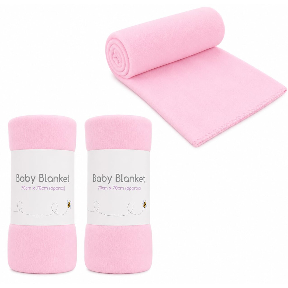 3 Pack Super Soft Baby Fleece Blankets 70 X 70Cm For Babies From Newborn Ideal For Cot, Pram, Crib, Car, Moses Basket, Pushchair, Car And General Eve D.a.y. Republic