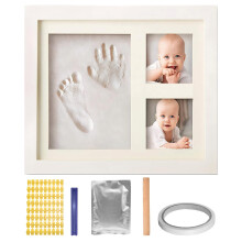 Baby Hand and Footprint Kit, Newborn Girls Boys Handprint Footprint Clay Frame Kit, Personalized Hands and Feet Prints for Baby, Gift for Birthdays P