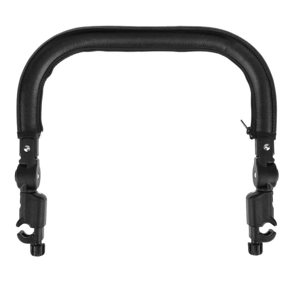 Alipis Universal Pushchair Bumper Bar Handrail Stroller Handle Extender Leather And Iron Tube Baby Buggy Accessory Fits Over 98 Strollers 15.4X13.6x2