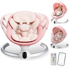 Electric Baby Swing,Helangel Electric Baby Bouncer with Mobile App and Remote Control Baby Swing Chair for Children up to 9 kg Weight with 5 Point Sa