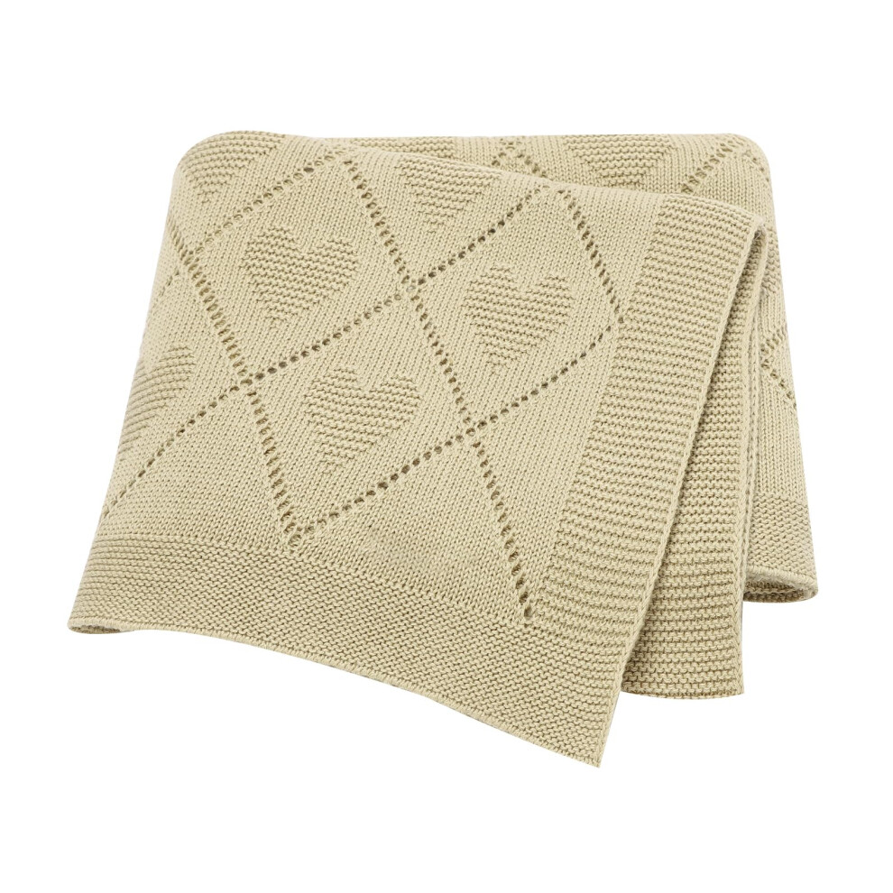 Hadetoto Baby Blanket 100% Cotton Baby Cellular Blanket - Yellow