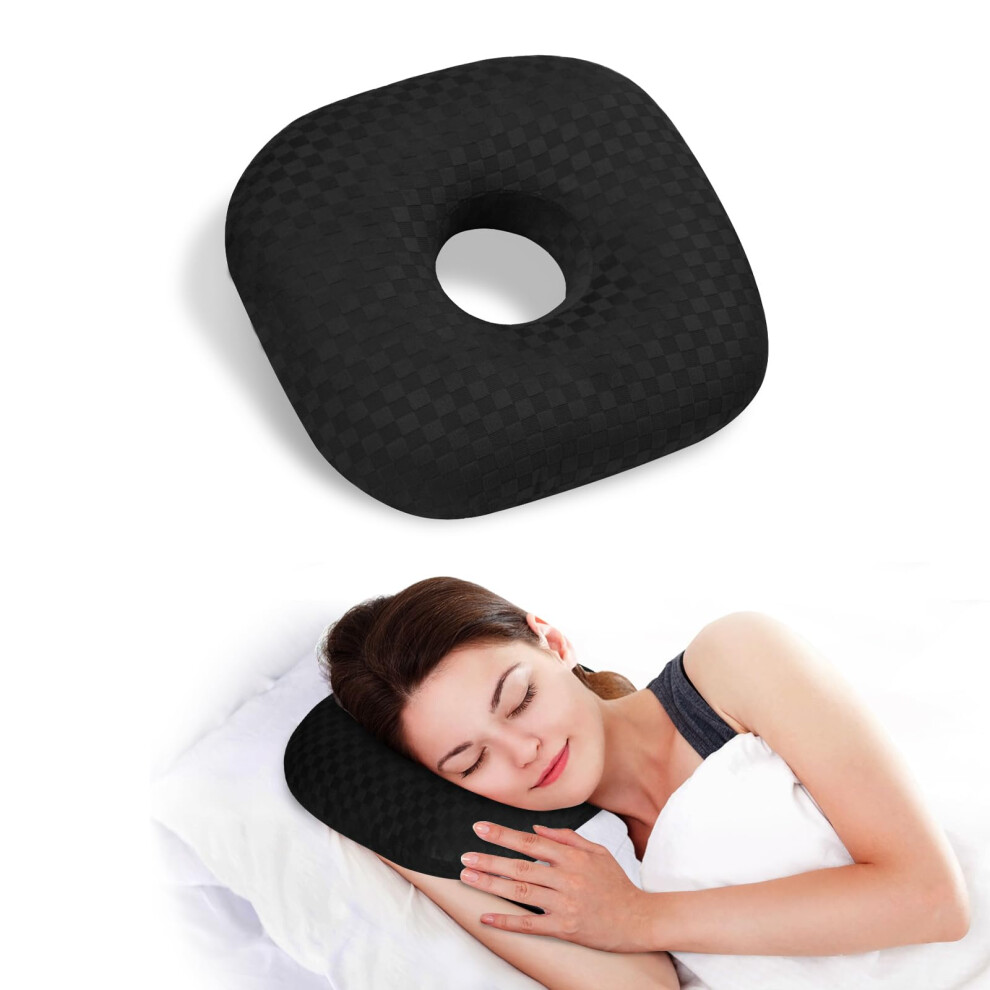 Ear Piercing Pillow For Side Sleepers - Ear Hole Pillow For Pierced Ears, Cnh & Pain Relief, O-Shaped Orthopedic Pillow For Pressure Sores, S Unisex Kids Babyezz