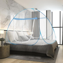Mizikuu Mosquito Net for Bed, 180 * 200 * 150cm Pop Up Mosquito Double Door Portability Foldable Mosquito Net Tent Bed Net With Net Bottom for Bedroo