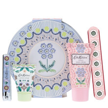 Cath Kidston Hand Cream 30ml, Cuticle Cream 15ml, Emery Board and Nail Clippers, Reusable Manicure Tin, Shea Butter, Vitamin E, Travel Size, Vegan an