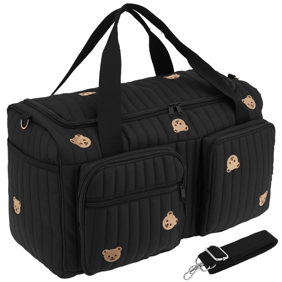 Yunyouc Nappy Bag Tote, Hospital Maternity Bag, Large Capacity Baby Changing Bags With Shoulder Strap For Labour And Delivery Travel Weekend Overnight Tote,