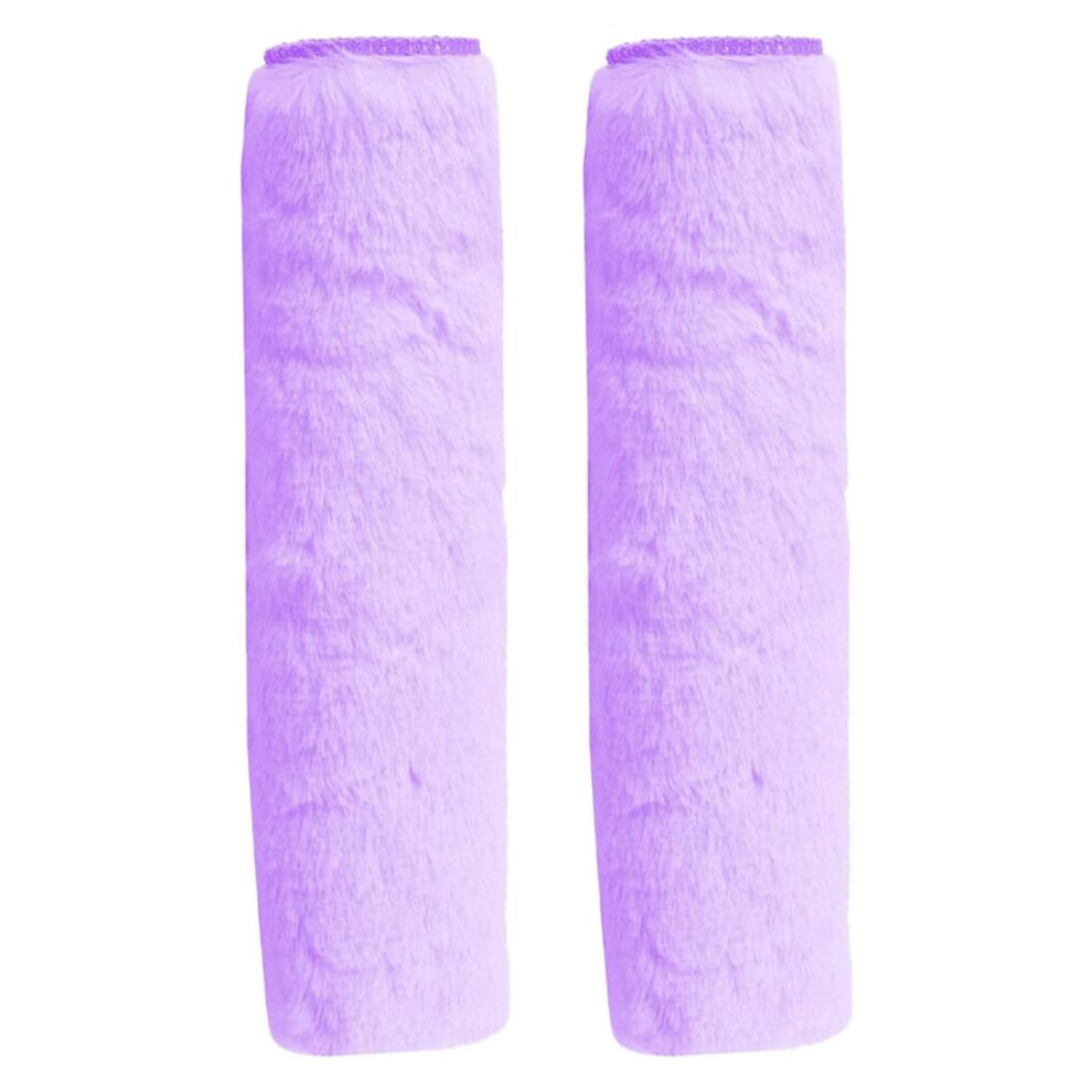 2Pcs Plush Seat Belt Pads, Fluffy Comfort Pads Seat Belt Covers, Soft Faux Fur Shoulder Strap Covers For Car, Anti-Irritation Car Accessories Gaomumu