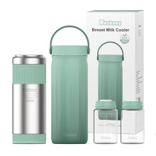 Dushany 22oz Portable Breast Milk Cooler Bag for Outdoors | 24-Hour 360 Cooling, Life Saver | Large Capacity Travel Chiller with 2 Baby Bottles for