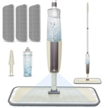 Spray Mops for Cleaning Floors - MEXERRIS Floor Mop with 3 Reusable Washable Pads 1 Refillable Bottle - Dust Dry Mop for Hardwood Marble Tile Laminat
