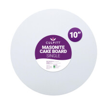 Culpitt White 10" Masonite Cake Board, Extra Strong, Round, 5mm Thick | Gloss White | 254mm | 10 Inch Round