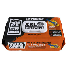 UltraGrime DIY Wet Wipes Multi-Purpose Heavy-Duty Cleaning Cloths For DIY, Paint Spills, Silicone, Oil & Adhesives - Multi-Surface Workshop, Tools, H