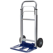 Einhell Folding Hand Truck, 90KG Capacity, Aluminium Framed Folding Trolley On Wheels, Sack Barrow, Folding Sack Truck With Extendable Handle BT-HT 9