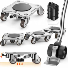 WOUOW Furniture Movers with 5 Wheels 360 Rotating Universal Wheels, Furniture Lifter for Easy Moving, Heavy Duty Dolly with Carbon Steel Panel and L