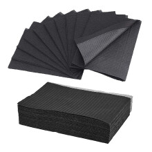 Unihuby Black Dental Bibs 50pcs Tattoo Bibs Disposable Dental Bib 13" x 18" in Tattoo Table Covers Clean Pad Premium Waterproof Tablecloths Clean Pad