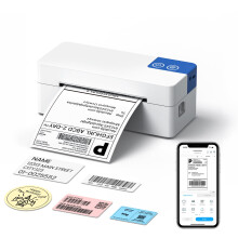 ETIKEZ Bluetooth Shipping Label Printer, 4x6 Thermal Label Printer for Business Parcels, Supports iOS, AndroidWindows & Mac, Compatible with Amazon,