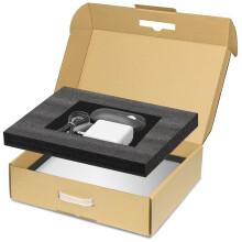 Yutrchey Laptop Shipping Box with Handle, Corrugated Mailer for 17