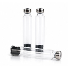 10 Pack Individually Sealed Sterile Glass Pen Cartridge Vials, 3ml, Clear, Metal Cap, Compatible with V1, V2, and V3 Pen Systems, Pack of 10