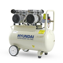 Hyundai 50L Portable Air Compressor 750W / 2hp Oil Free Direct Drive, 11CFM 118psi Low Noise Electric Compressor for DIY, Workshop & Air Tools