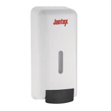 Jantex Wall-Mounted Liquid Soap and Hand Sanitiser Dispenser 1 Litre, White, Dos