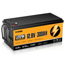 12V 300Ah LiFePO4 Battery Built-in 200A BMS, Deep Cycle Batteries,