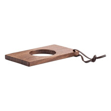 Kaffeefilter-Becherhalter Aus Holz, Tropffilter Aus Massivholz, Dekorativer Kaffeepulver-Filterpapierhalter, Quadratisches Kaffeetablett